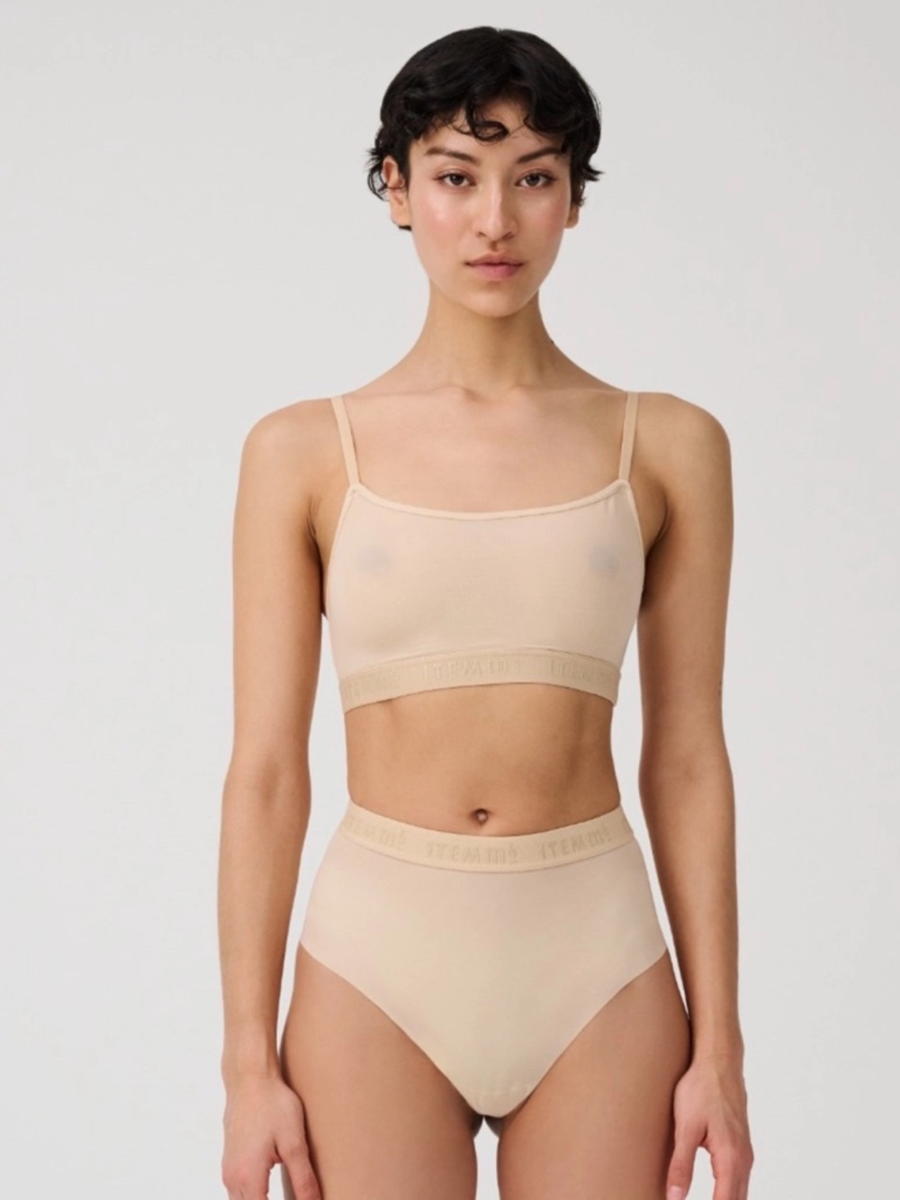 ITEMm6 All Mesh Bralette In Apricot